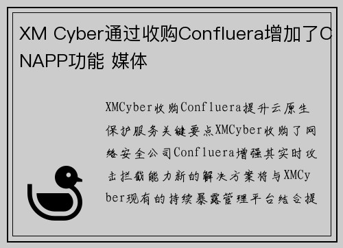 XM Cyber通过收购Confluera增加了CNAPP功能 媒体